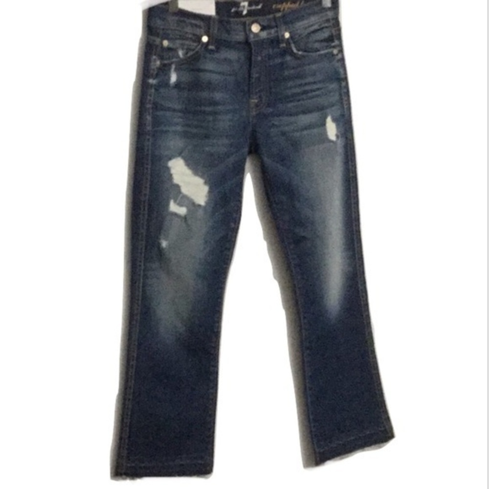 NWT 7FAM $198 Cropped Boot Released Hem Size 25